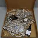 BlcTec Outdoor Christmas Decorations 317 LEDs Christmas Lights with 9 Strands 11.9ft Waterfall Christmas Tree Lights, 8 Modes, Waterproof, Topper Star & Timer for Yard Patio Xmas Décor, Red Green