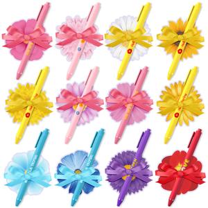 Pasimy 24 Set Flower Sticky Notes and Pens Set Spring Themed Flower Gifts Party Favors Colorful Floral Daisy Note Pads Bulk Ballpoint Pens for Spring Easter Women Adults Office Coworkers Supplies