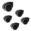 Office Chair Casters 2-Inch Stemless Replacement Wheels - 5pcs Universal Caster Wheels for Swivel Chairs, Scratch-Free and Quiet Movement (Gray)
