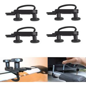 Roof Box U-Bolt Clip Stainless Steel Universal Inner Width 83.5mm/3.3in,3.81 mm/1.5in Thick and Width is 3.3in/86mm Roof Rack Mounting Brackets Accessories with 8 Lock Nuts 2 Straps (4PCS)
