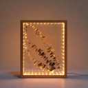 Shadow Box Frame with Lights 10'' 8 '' Memory Boxes Keepsakes Display Case Dried Flower 3D Deep Picture Frame Memorial Gifts Memorabilia Medal Wedding Travel Baby Items (Wood Color)