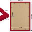decorUhome 13x19 Picture Frame, Display Pictures 11x17 with Mat or 13x19 without Mat, Wall Mounting Photo Frame, Red, 1 Pack