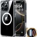 3 x TAURI for iPhone 16 Pro Case with Camera Control Button, Compatible with MagSafe [Not-Yellowing], Military-Grade Protection, Slim Shockproof Magnetic Phone Case for iPhone 16 Pro 6.3", Clear