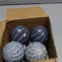 Bucherry 12 Pcs Neutral Textured Christmas Ball Ornaments 2.4 Inch Vintage Rustic Christmas Tree Decorations Farmhouse Distressed Xmas Hanging Ornaments for Tree Home Indoor Decor (Gray)