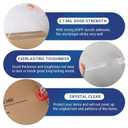 Heavy Duty Clear Packing Tape with Dispenser Combo for Shipping, Moving & Storage,Thicker Clear Packing Tape, 1.88 inches Wide, 60 Yards Per Roll, 6 Pack 360 Total Yards