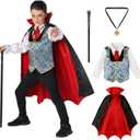 Morph Kids Vampire Costume Boys, Kids Vampire Costume, Boys Halloween Costumes, Vampires Halloween Outfit Kid (7-9 Years)