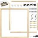 2 Set 24x24 in Canvas Stretcher Bars for Painting Embroidery Needlepoint, 2Pack 24x24In