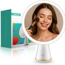 VOYOR Makeup Mirror Rechargeable Travel Vanity Mirror with Lights Removable Desk Mirror Adjustable Angle Light up Makeup Mirror 3 Levels of Adjustable Brightness Led Mirror Makeup CM110