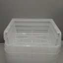 Plastic Containers for Organizing and Storage Bins for Closet, Kitchen, Office, Garage or Pantry Organization, Stackable Bins, Extra Large (14.8" x 16.5" x 7"), 4-Pack, Clear