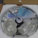 YYJLX Modern E26 Small Crystal Chandelier Semi Flush Mount Ceiling Light Fixture Silver Ceiling Lamp for Hallway Bedroom Bathroom Closet Bedroom Foyer Chrome