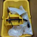 Midoneat Commercial Mop Bucket with Side Press Wringer on Wheels, Including One Commercial Mop, 35 Quart, Yellow