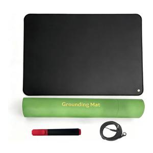 Amradield Grounding Mat 24"x16" Conductive Earthing Pad with 15ft Cord Tester Pen, Reduce Pain Inflammation Improve Sleep, Non-Slip Bottom, Portable Grounding Pad for Feet Desk Home Office Wellness