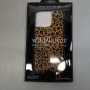 Wildflower Cases - Compatible with iPhone 16 Pro Max | Protective Black Bumper, 6.5ft Drop Test Certified, Women Owned Small Business | Leopard Animal Brown Spots Cute Trendy | Meow