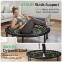 BCAN 450/550LBS Mini Rebounder Trampoline for Adults, 40"/48" Foldable Fitness Trampoline with Bungees, Quiet & Stable Exercise Trampoline Indoor/Home/Garden (BT2, Without Handle)