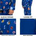 Ultra Game Youth NBA Official 2-Piece Super Soft Button Down Pajamas Set (Red)