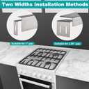 15.7" - 30" Stove Gap Filler,Slide-in Range Rear Filler Kit-Stainless Steel Backsplash for Stove,Range Gap Filler,Stove Trim Kit with Most Brands Between Stove and Backsplash,Oven Gap Filler (Silver)