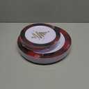 Vesici 50 Pcs Christmas Plastic Disposable Plates Buffalo Plaid Plates Set for Guests 25 x 7.5" Dessert 25 x 10.25" Snowflakes Xmas Tree Dinner Serving Tableware Dessert for Party Supplies