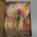 12 Pack Dried Flower Bouquet Mini Natural Pampas Grass for Crafts Small Dried Embossing Florat with Stem Boho Artificial Arrangement Wedding Derco Flowers Bundles for Vases, Wedding, Home, Party