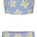 Roxy Girls' Two-piece Bikini Swimsuit Set, UPF 50+ Sun Protection, Quick-Dry Bathing Suit (16, Crocus Waves)