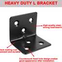20PCS Corner Braces Heavy Duty Stainless Steel L Shape Brackets 1.2"x 1.2" x 1.5" (30x30x38mm),90 Degree Joint Right Angle L Bracket for Wood Shelves Cabinet Furniture