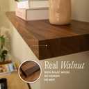 Floating Shelves for Wall, Premium 36-inch Solid Walnut Wood, Set of 2, 36" x 8" x 1.37"