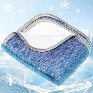 Cooling Blanket Cool Summer Blankets for Hot Sleepers 79''x87'' King Size Soft Double Side Enhanced Blanket for Bed Couch Sofa, Keep Cool for Night Sweats (Blue)