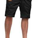 JMIERR Mens Casual Shorts - Cotton Drawstring Summer Beach Stretch Twill Chino Golf Shorts, Size 40