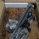 TV Tray Table for Couch, Height Adjustable/360 Swivel/180 Flip-Over Panel Design C-Shaped End Table, Sofa Arm End Side Table with Phone & Tablet Slot for Eating, Laptop,Couch Bed (Vintage Brown)