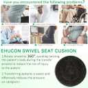 Swivel Seat Cushion 360 Degree Rotating Seat Cushion Light Weight Portable Pivot Disc Pad for Elderly, Swivel Car Seat Easy Turning from Bed to Wheelchair or Chair (50cmX50cm-Gray)