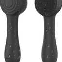 Facial Cleansing Brush Silicone Face Scrubber Waterproof Rechargeable Exfoliator Massage Device for Men & Women, Deep Pore Cleansing, Exfoliating, Removing Blackhead Electric Face Scrub Brush (Black)