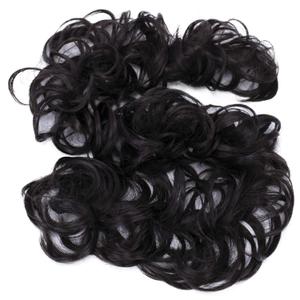 CAISHA Hairpiece Hair Wrap Heat-resistant Synthetic Fibres Curly Messy Updo Dark Brown HW21
