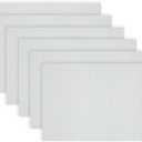Dainty Home Washable Placemats Set of 6  12x18 Inch, Heat-Resistant, Non-Slip, Modern Table Mats for Dining, Kitchen, Family Meals  Easy to Clean, Durable (Natural Shimmer White)