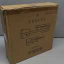 Cat Wall Shelves - 3 Steps Scratch Post & Hammock Bed, Corner Cat Furniture with Plush Covered Climbing Shelf for Indoor Cats (White)