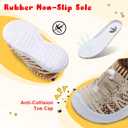 FEETCITY Toddler Slip On Shoes Boys Girls Wide Toddler Tennis Shoes Sports Walking Sneakers (4.5 Toddler, Brown)