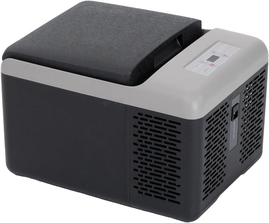 Alpicool C9PT Portable Car Freezer Cooler, 12 Volt Car Refrigerator, 10 Quart Fast Cooling, with 12/24V DC and 100-240V AC for Outdoor, Camping, RV, Truck (Black&Grey), 10qt