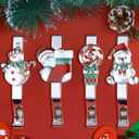 4 x Kalolary Christmas Stocking Holders Set of 4,Christmas Stocking Hanger for Mantle Fireplace Stocking Holder Xmas Stocking Hooks for Mantle Counter Tables Window Fireplace Mantle Christmas Party Decors