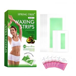 Wax Strips for Hair Removal, Waxing Kit for Women with Avocado Butter, 60 Count Face & Body Wax Strips for Bikini, Underarm, Leg, Lip & Eyebrow