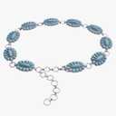 Western Turquoise flower Concho Chain Belt No.2