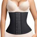 Waist Trainer for Women Latex Underbust Waist Cincher Corset, Tummy Control Corset Sport Girder Hourglass Body Shaper, size M