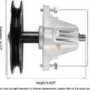 918-04865A Spindle Assembly fit for Cub Cad Mower - 618-04636 Deck Spindles fit for Cub Cad LTX1045 LTX1046, Craftsman LT2000 LT2500, Greaseable Spindle for Troy Built MTD Riding Lawn Tractor