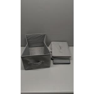 Urban Shop Drawer Organizer Storage Bins, 11.5" Lx8 Wx5 H, Set of 3, Grey