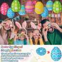 Wenqik 12 Pcs Easter Egg Paper Lanterns Party Decorations 10 Inch Spring Colorful Flower Dot Decorative Ceiling Hanging Lanterns for Home Easter Birthday Party Supplies, 6 Styles(Cute)