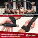 Lifting Straps, wrist straps for weightlifting, workout, Bodybuilding, Powerlifting & Deadlift -With 5mm Neoprene Pads & Anti-Slip Silicone -Extra Wrist Support for Weight lifting Men & Women