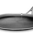 HexClad Hybrid Nonstick 12-Inch Griddle Pan, Stay-Cool Handle, Dishwasher-Friendly, Oven-Safe Up to 900F, Induction Ready, Compatible with All Cooktops (30cm)