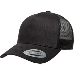 Yupoong Men's Yp Classics 5-Panel Retro Trucker Cap (Black)