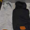 2 Pack Dog Hoodie Sweaters for Small Medium Dogs Warm Dog Clothes for Large Dogs Soft Waffle-Like Laminated Sweatshirt Bulldog (Black+Grey, S/M (Back: 13",Chest: 18.5", Neck: 12"))