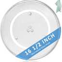 16.5" Microwave Glass Plate Compatible with Pana.sonic G.E Microwaves WB48X10046 Turntable Plate Replace F06014M00AP WB48X29704 5304519348 WPW10510836 Fit for Frigi-daire Whi-rlpool by Fetechmate