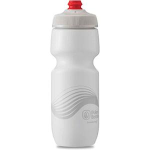 Polar Bottle Breakaway Single Wall by HydraPak (20oz, 24oz, 30oz) - BPA-Free, Cycling & Sports Squeeze Bottle (White)