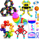 12in1 Fun Toy Set for Kids Sensory & Stress Relief Fidgets for Kids 312, Autistic Boys Includes Balancing Bird, Airplane, Flying Disc Launcher Party Favors, Classroom Prizes, Novelty Gifts, Pack of 2