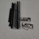 Black Curtain Rods for Windows 28 to 48 Inch,2 Pack 5/8 Inch Diameter Small Curtain Rod Set,Heavy Duty Drapery Rods with Brackets for Bedroom, Living Room, Kitchen, Patio